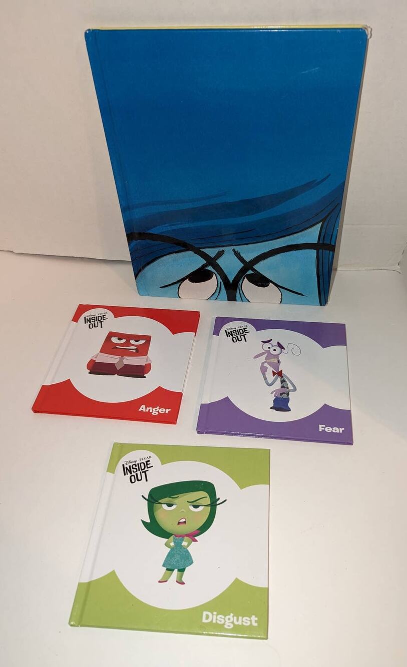 Lot of 4 2015 Disney Pixar Inside Out Hardcover Books New Sad Anger Disgust